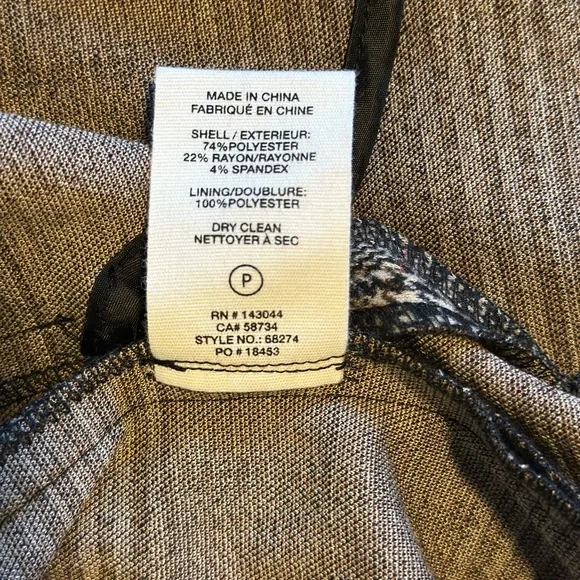 Glen Plaid Long Anthro Blazer - Grey/Cream/Black- XS- Boho Academia/Old World - Picture 7 of 11